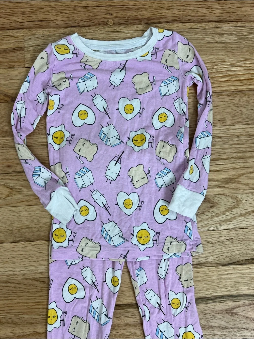 Little Sleepies Lavender Egg Face Pajama Set size 2T